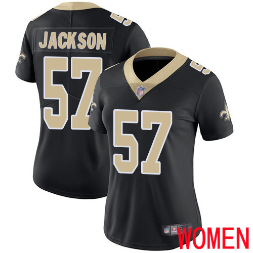 New Orleans Saints Limited Black Women Rickey Jackson Home Jersey NFL Football #57 Vapor Untouchable Jersey->youth nfl jersey->Youth Jersey